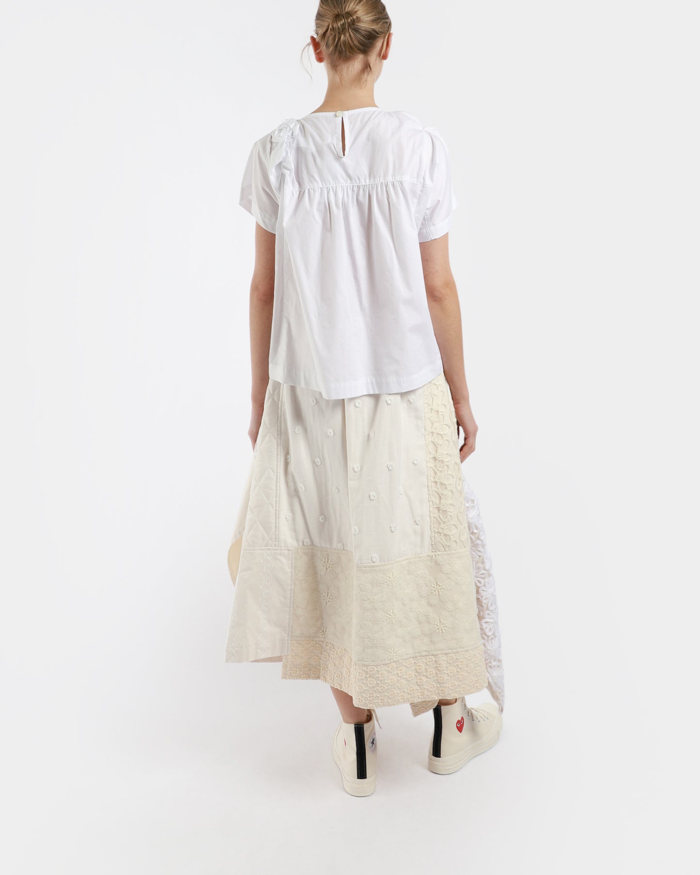 Embroidered Asymmetric Skirt