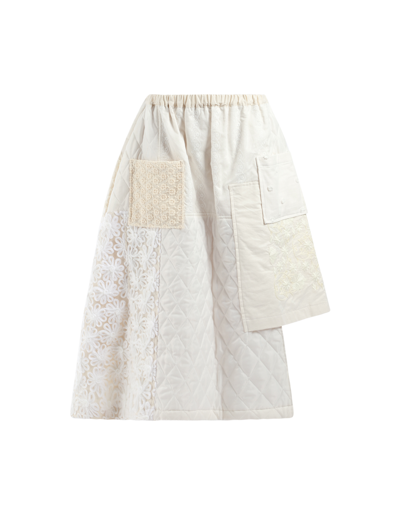 Embroidered Asymmetric Skirt