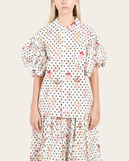Polka Print Blouse
