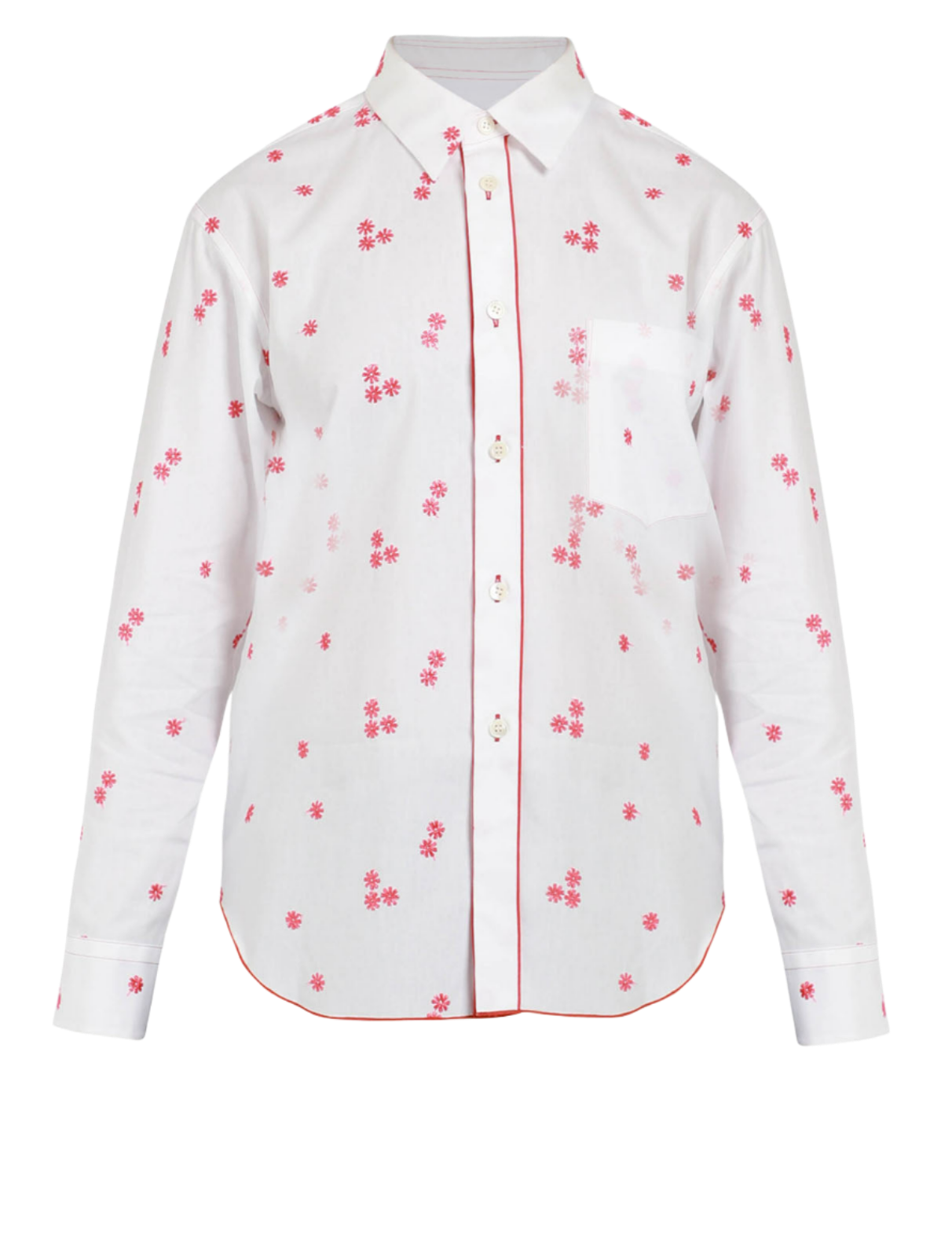 Flower Embroidered Shirt