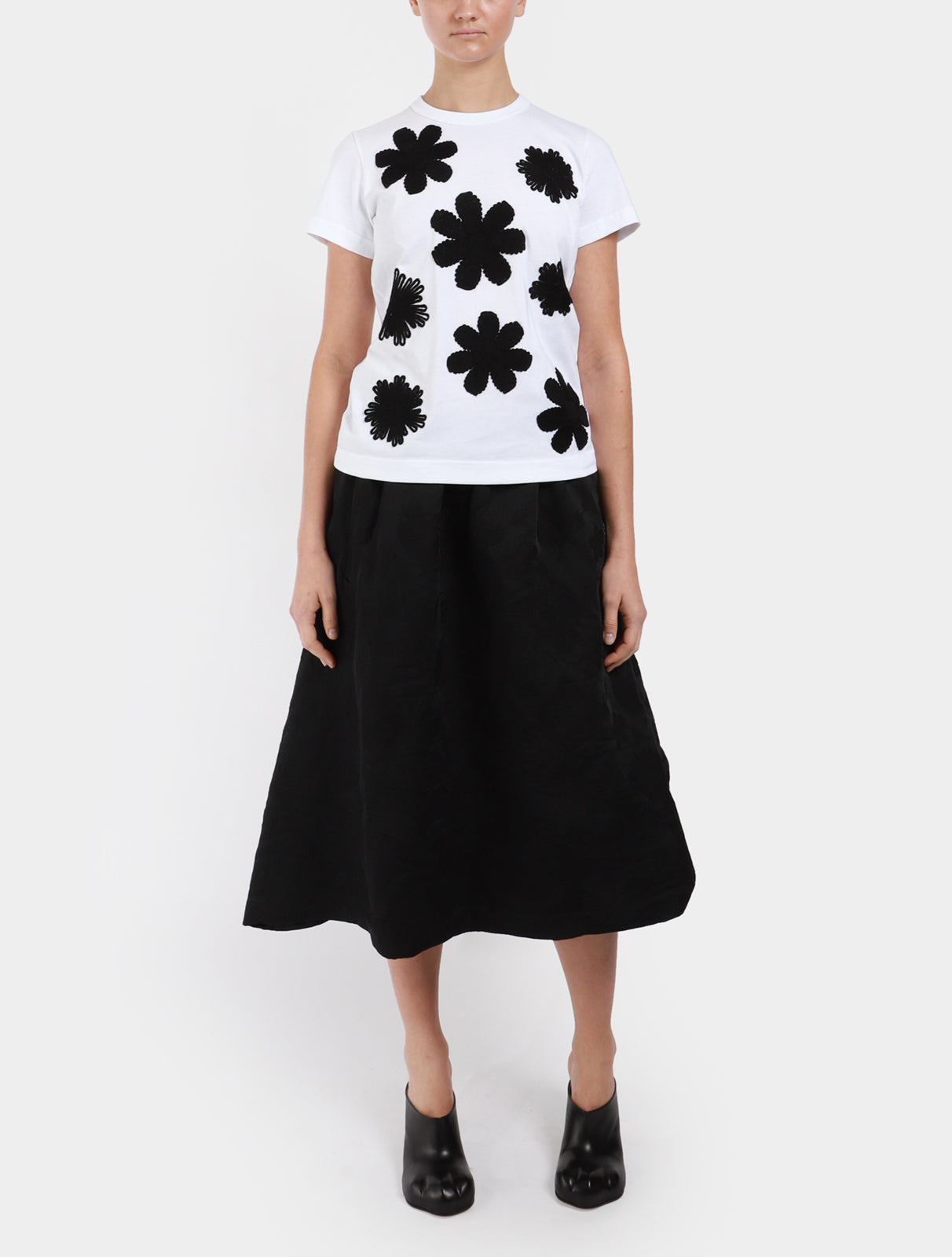 Flower Embroidered T-Shirt