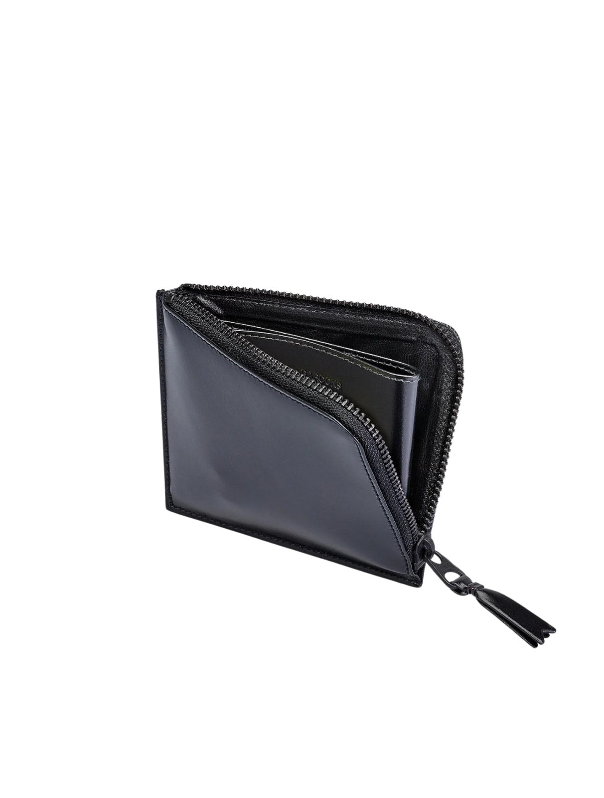 Very Black Side Zip Wallet