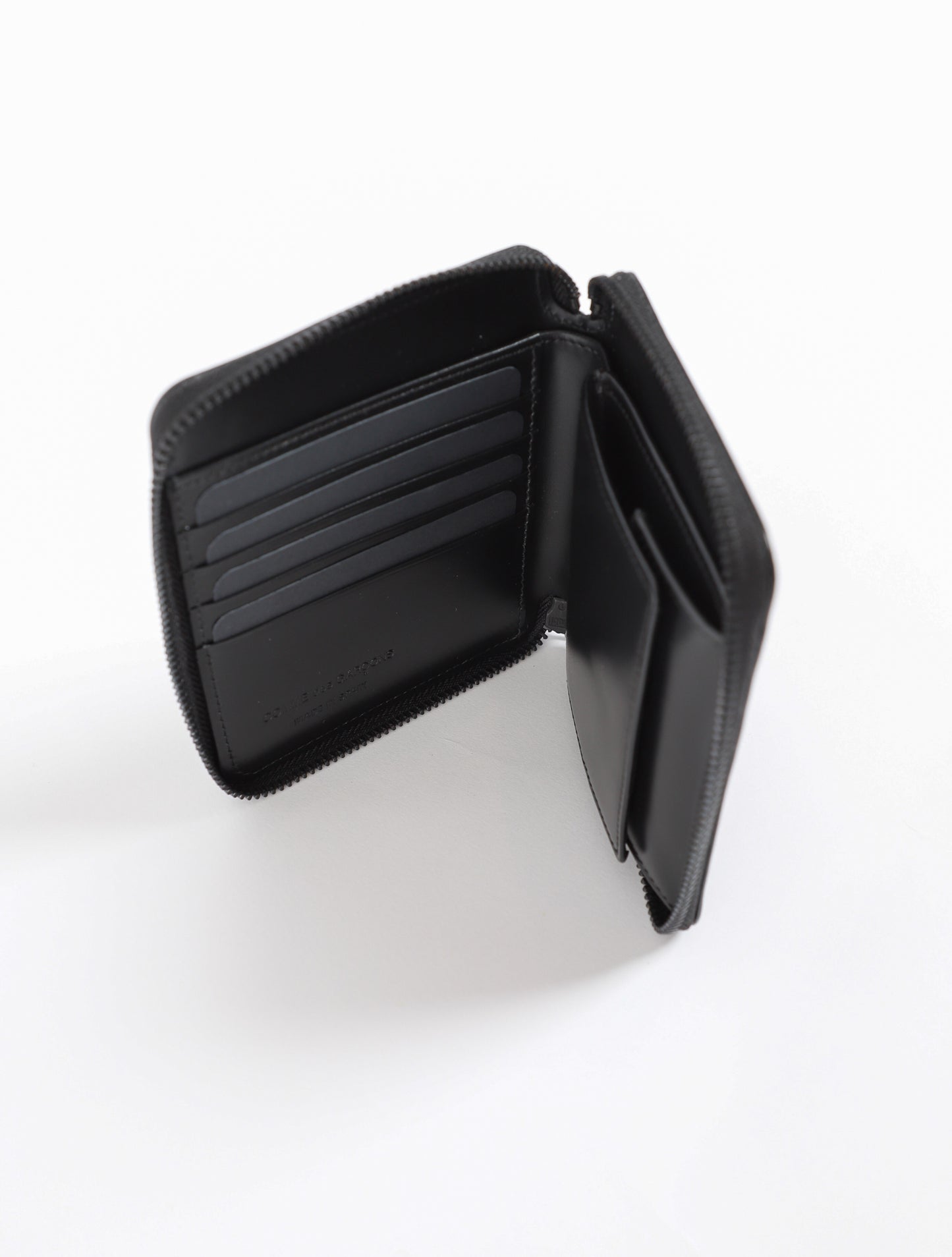 Very Black Square Zip Wallet