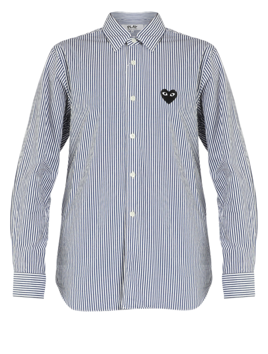 Men's Black Heart Striped Shirt