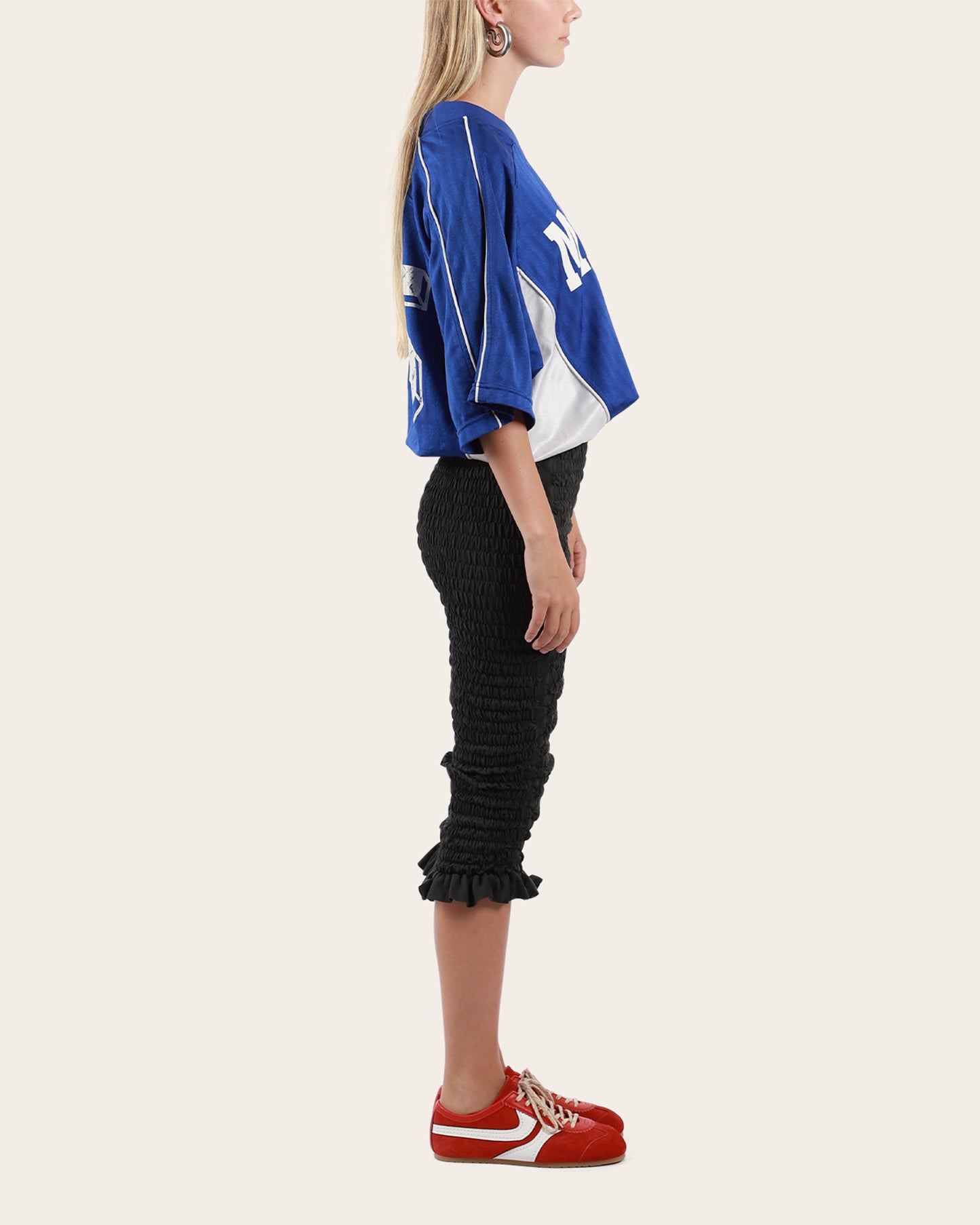 Shirred American Football Dress Medium