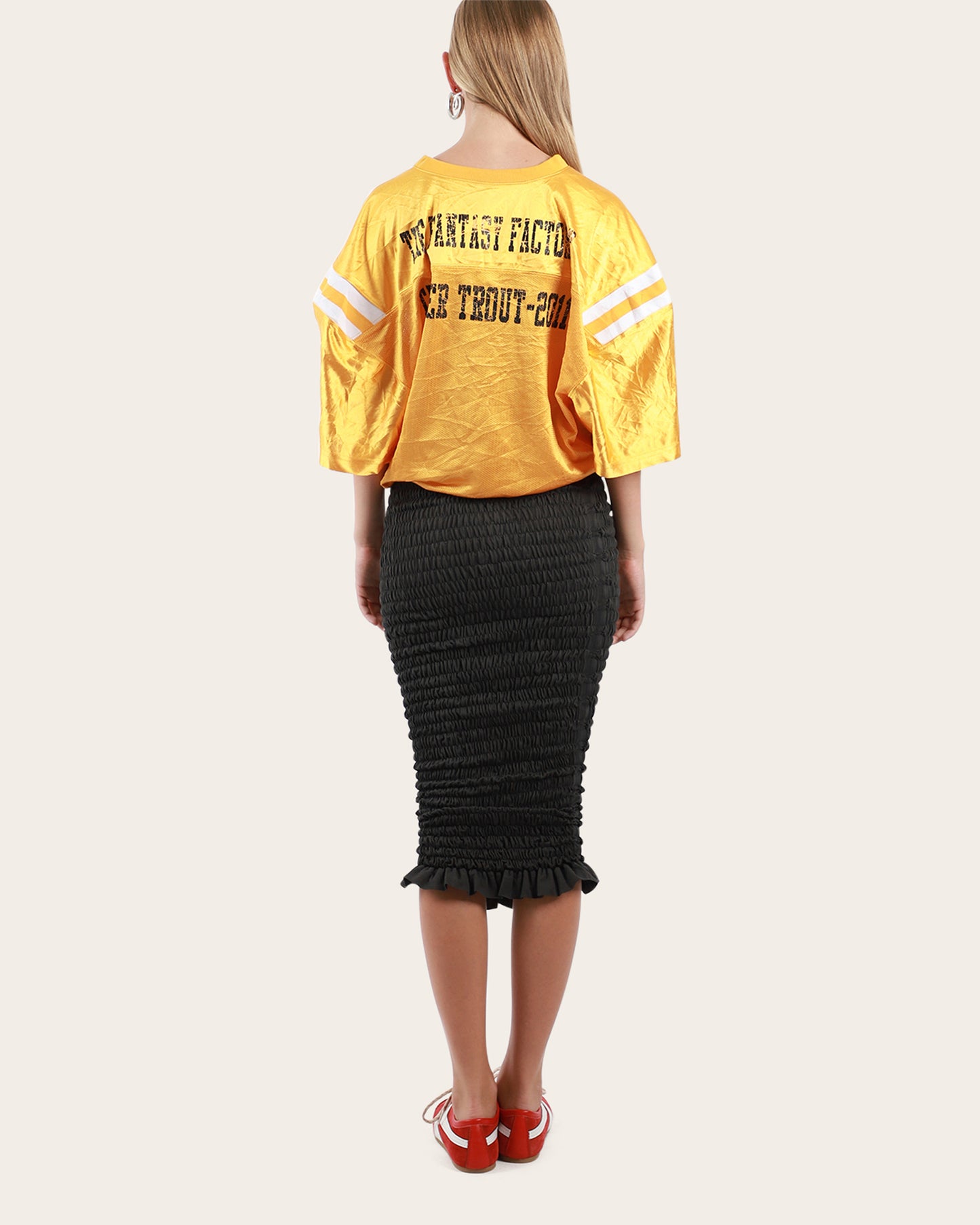 Shirred American Football Dress Small