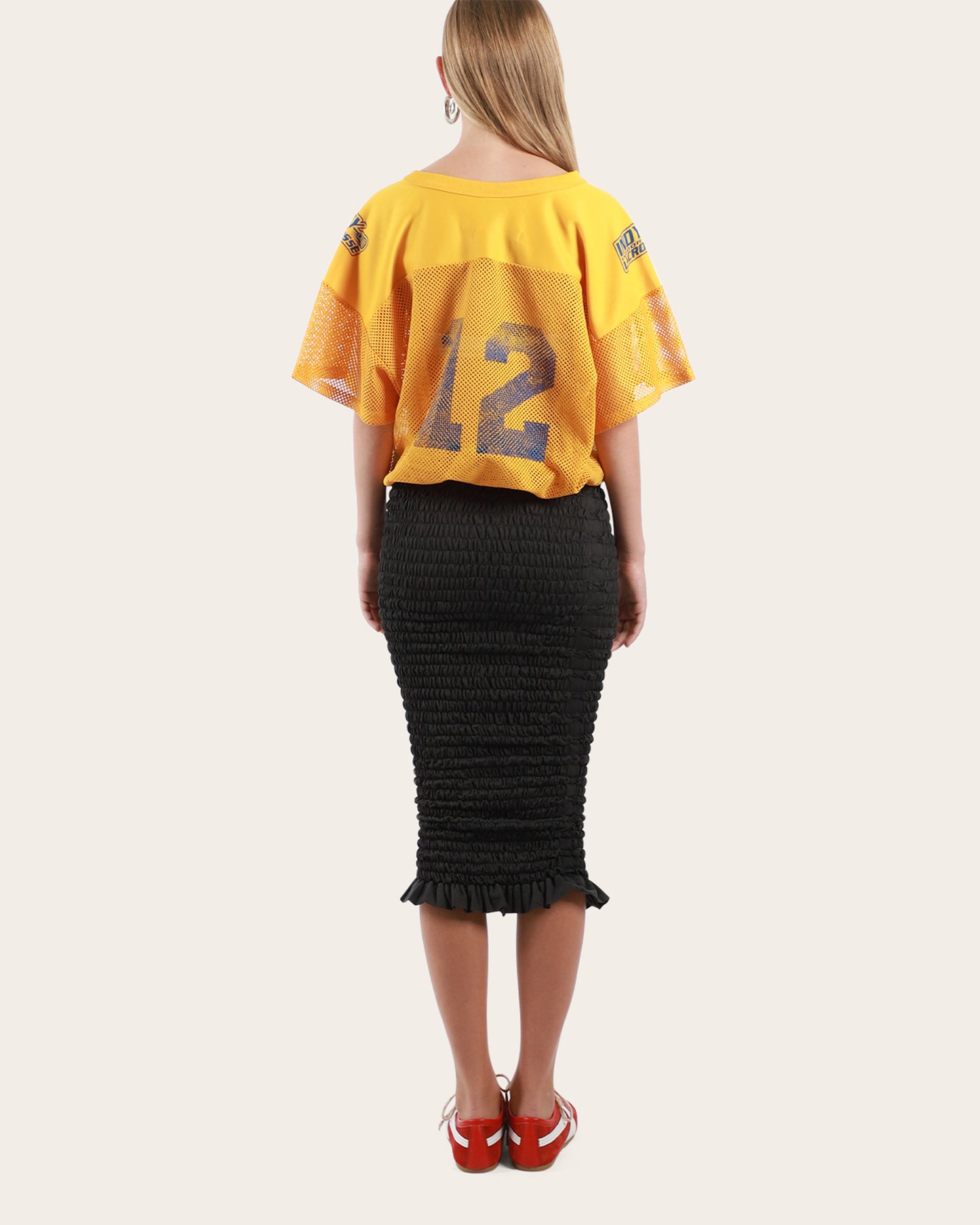 Shirred American Football Dress Small