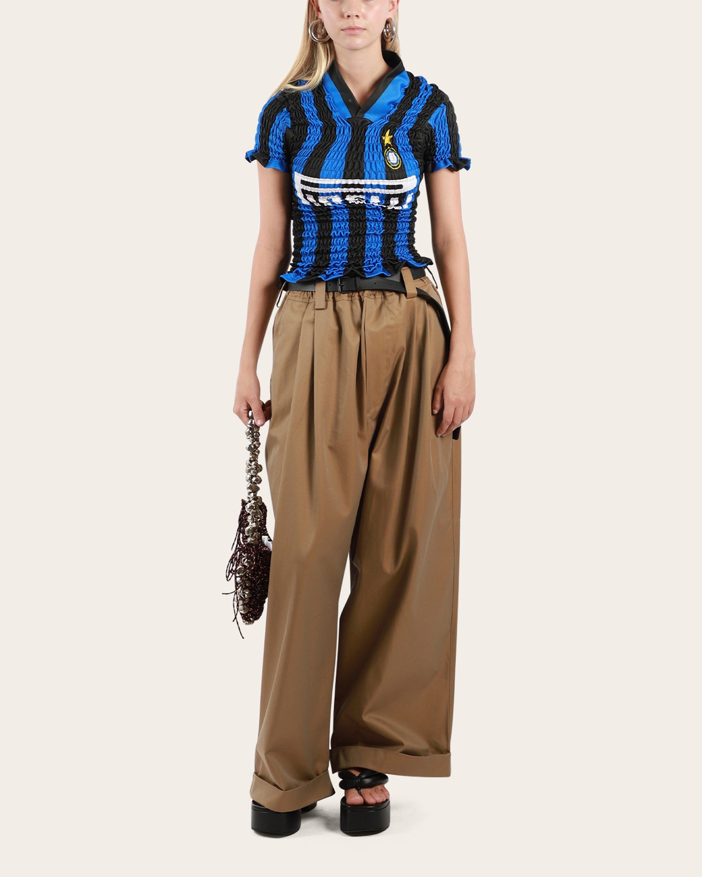 Shirred Football Jersey Medium