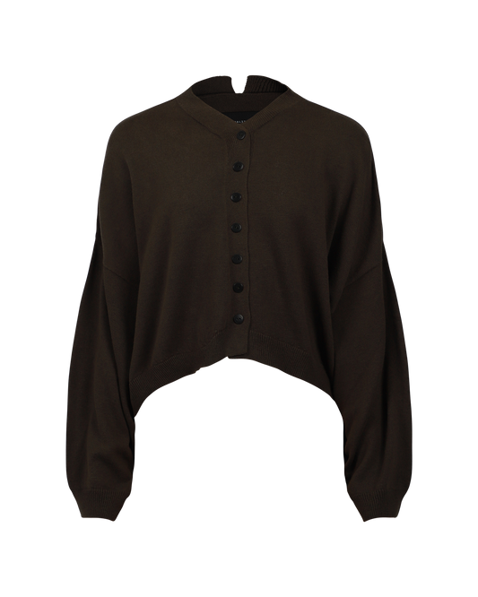 Cotton & Cashmere Cardigan Dark Moss