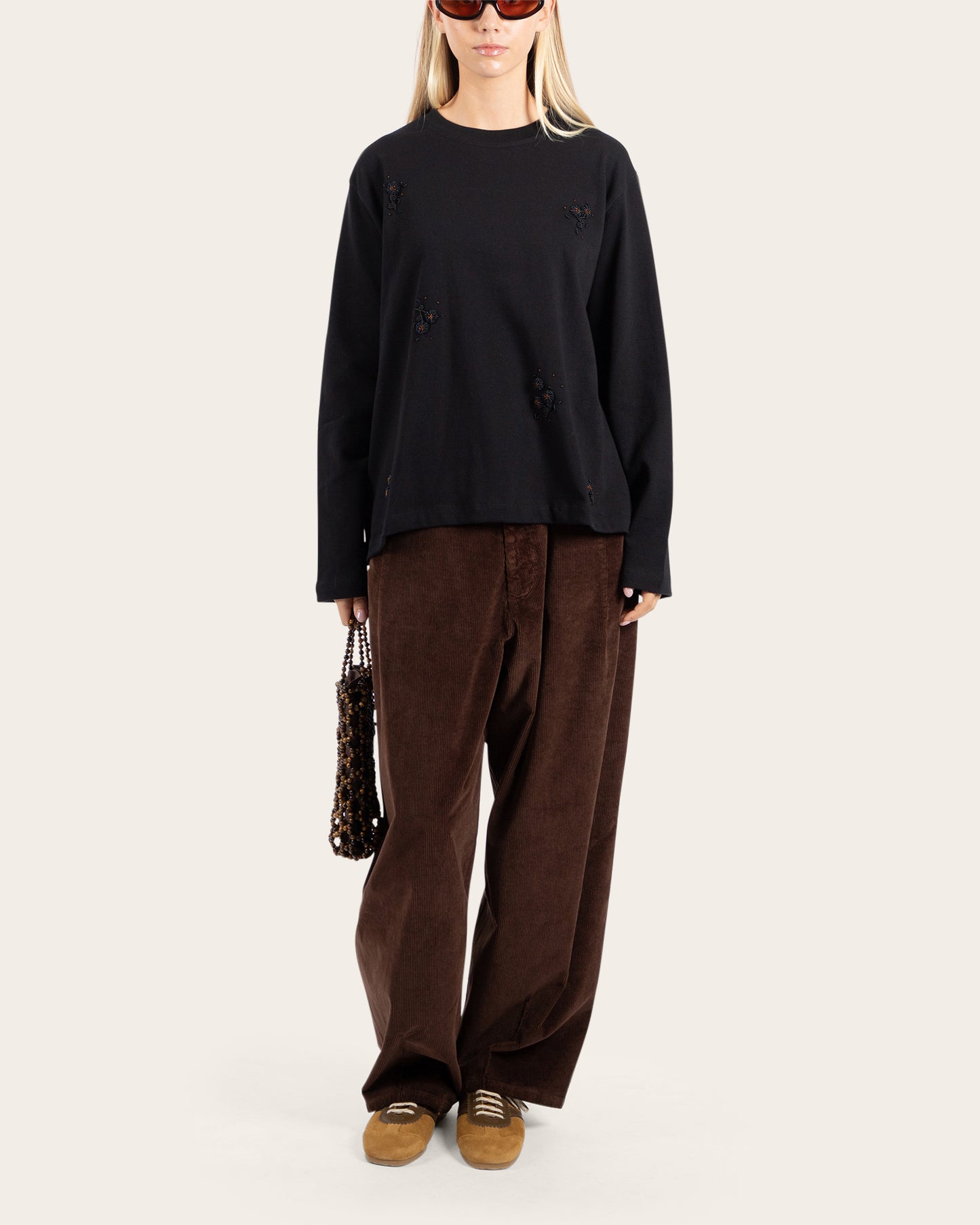 Embellished Long-Sleeve T-shirt