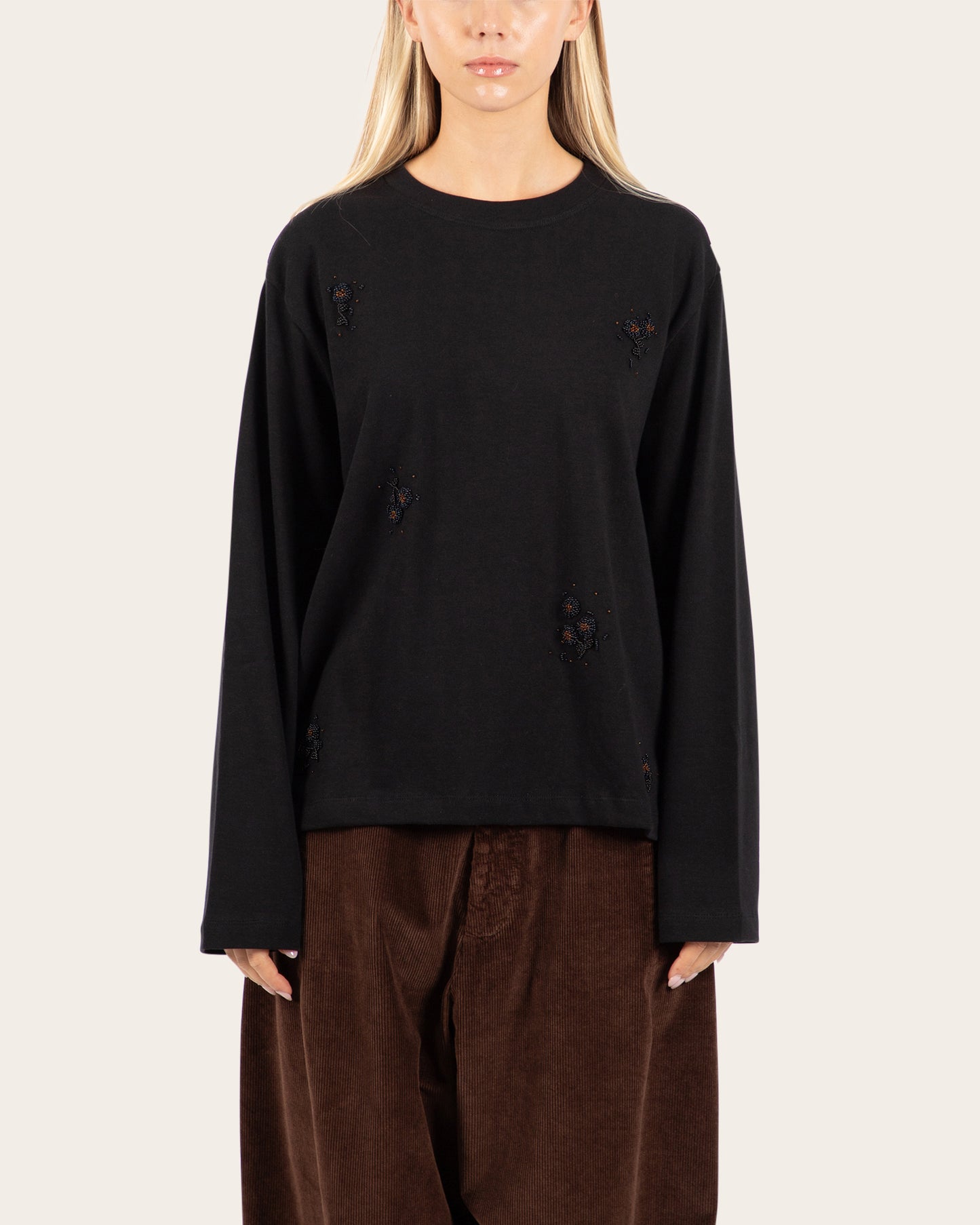Embellished Long-Sleeve T-shirt