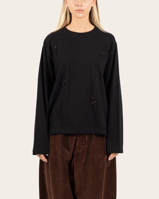 Embellished Long-Sleeve T-shirt