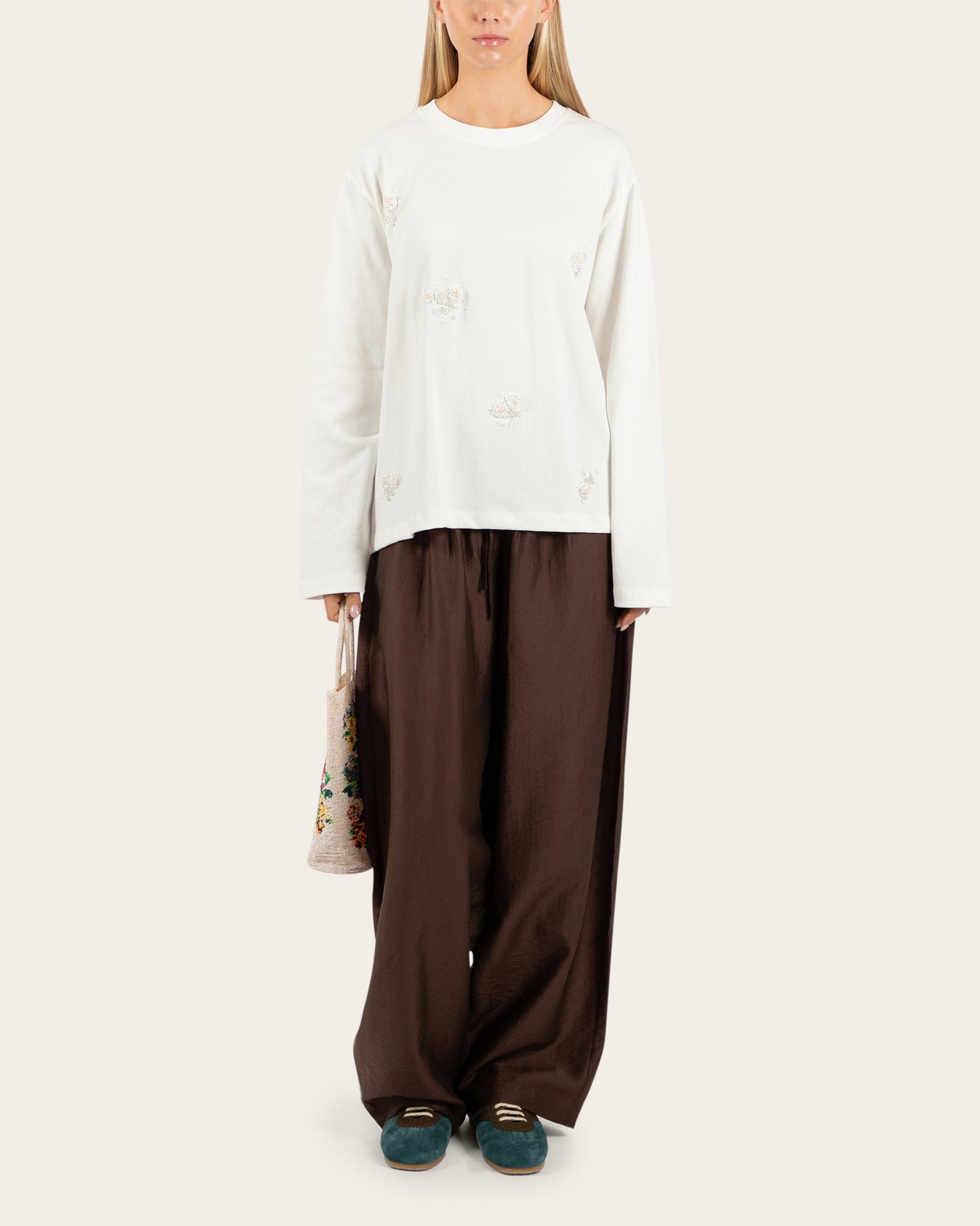 Embellished Long-Sleeve T-shirt