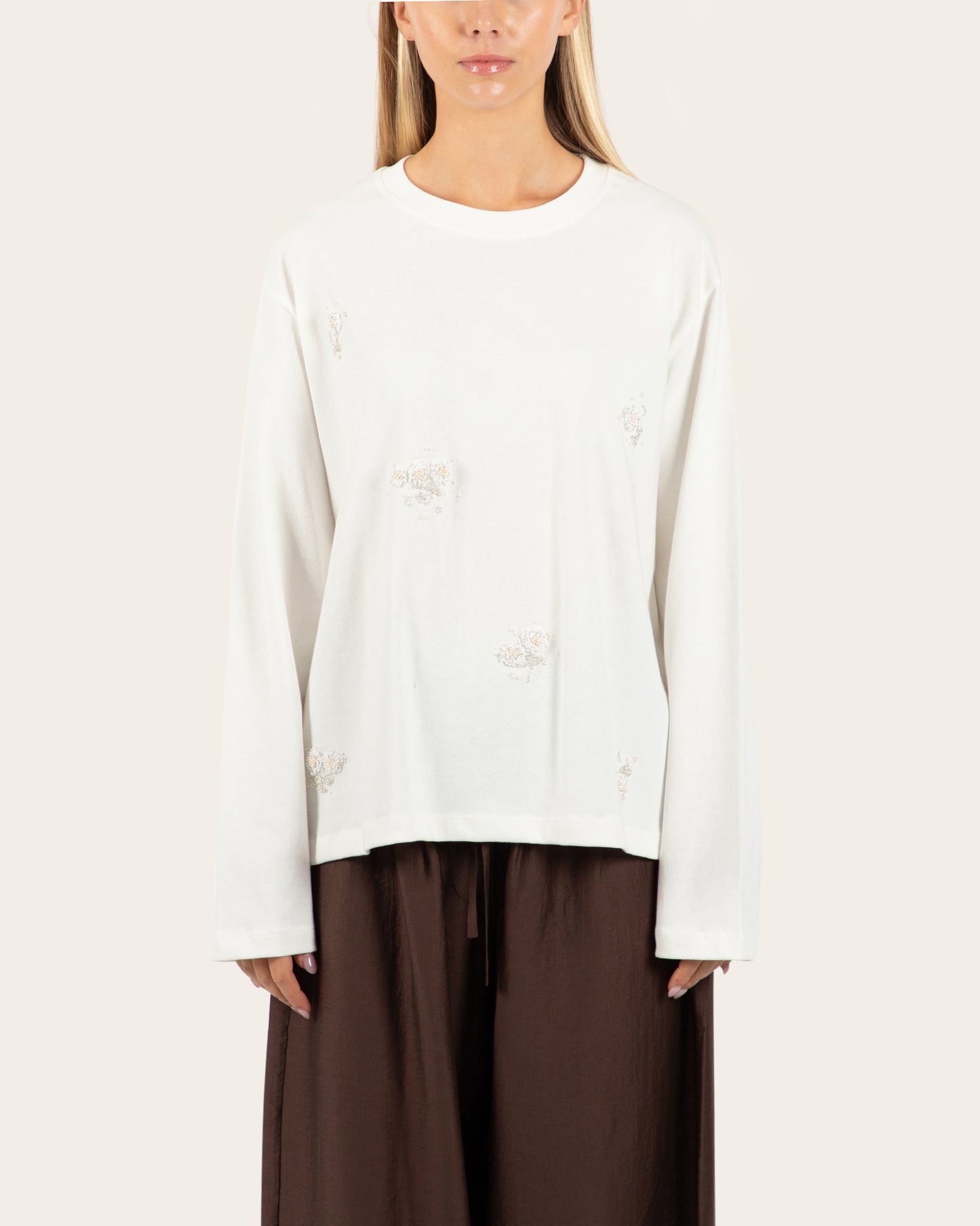 Embellished Long-Sleeve T-shirt