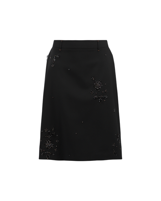 Embellished Tailoring Skirt Black