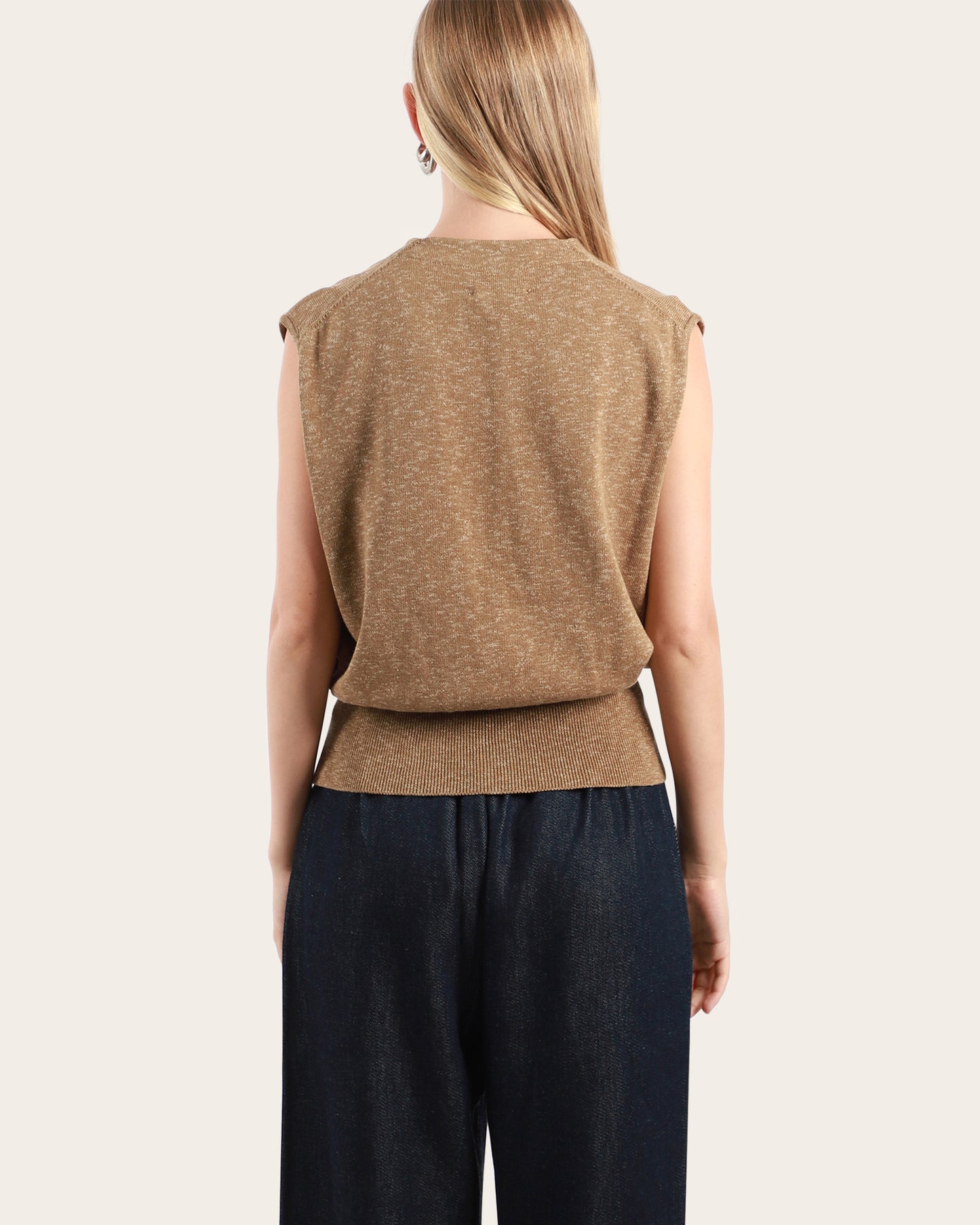 Flecked Cotton Waistcoat