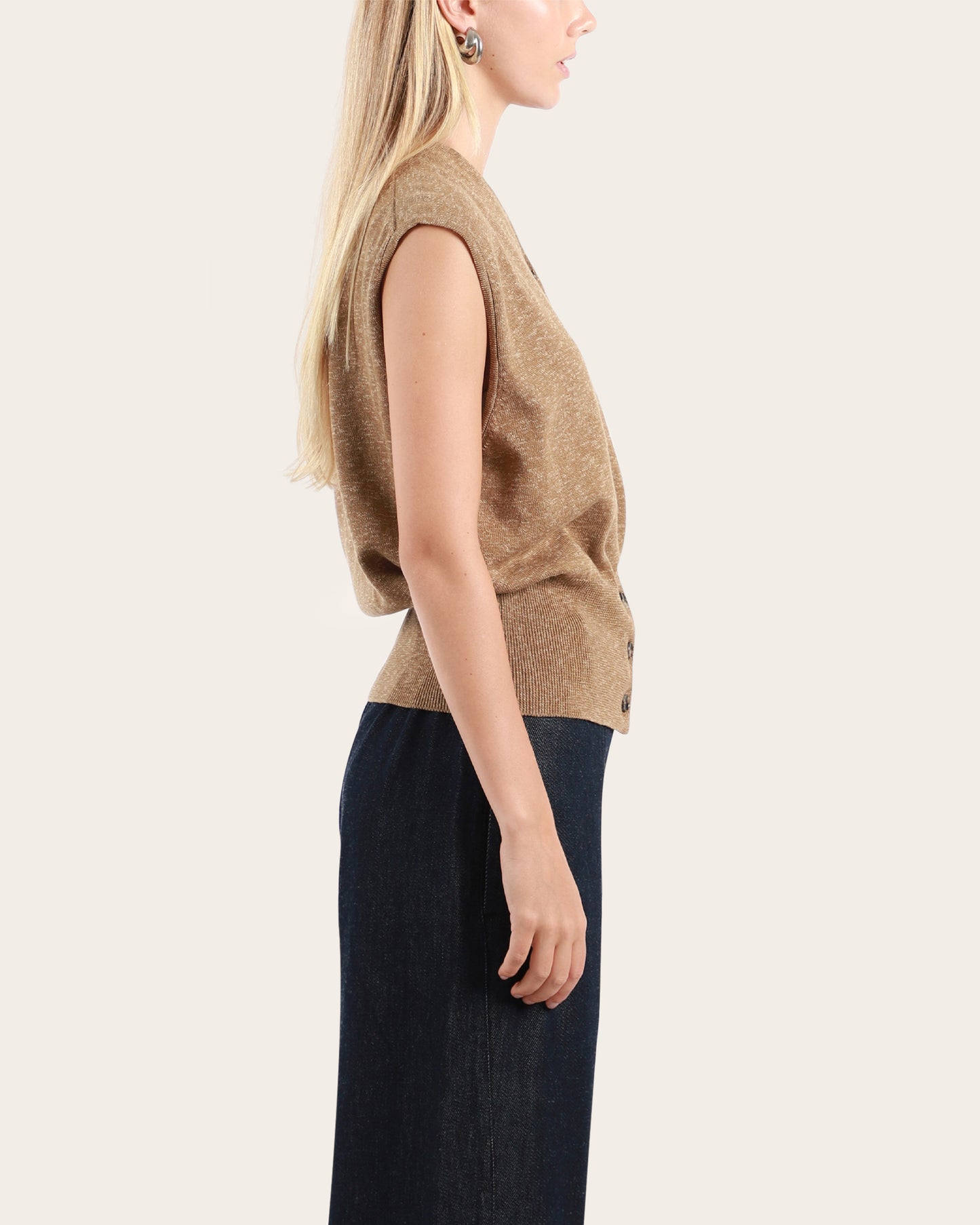 Flecked Cotton Waistcoat