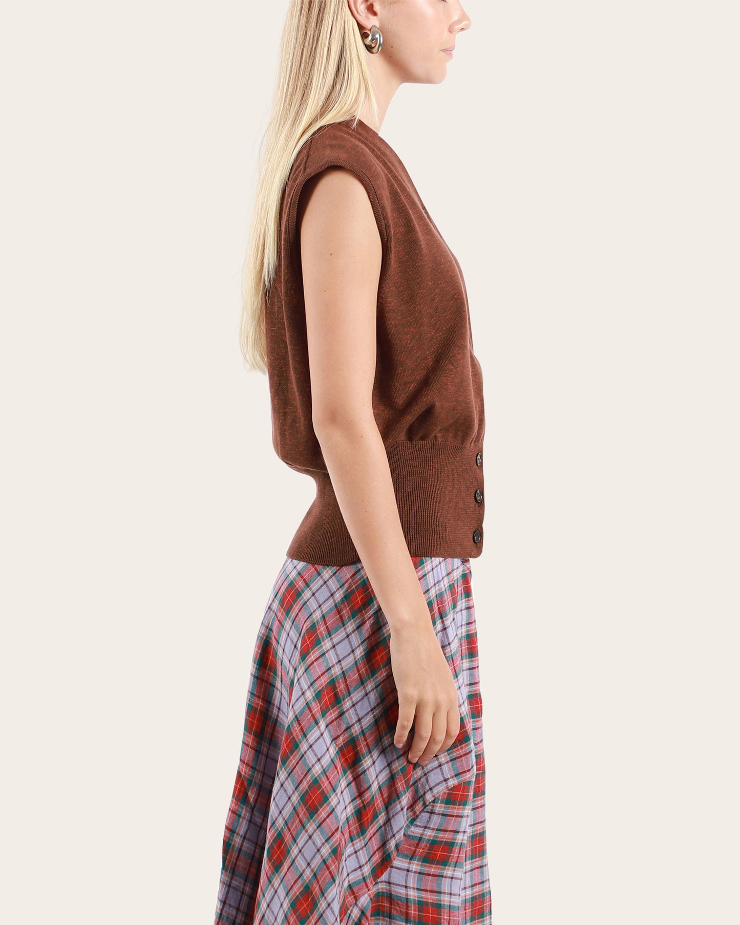 Flecked Cotton Waistcoat