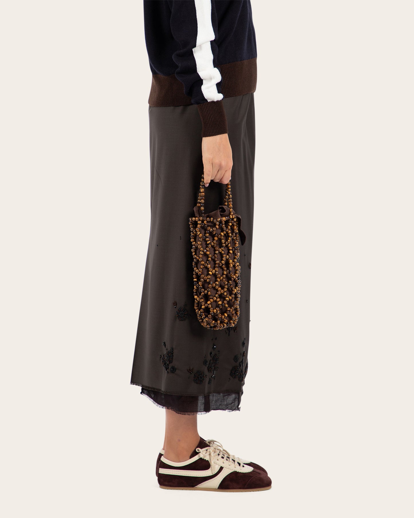 Handmade Beaded Bag Ojo De Tigre