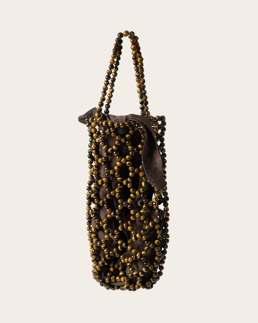 Handmade Beaded Bag Ojo De Tigre
