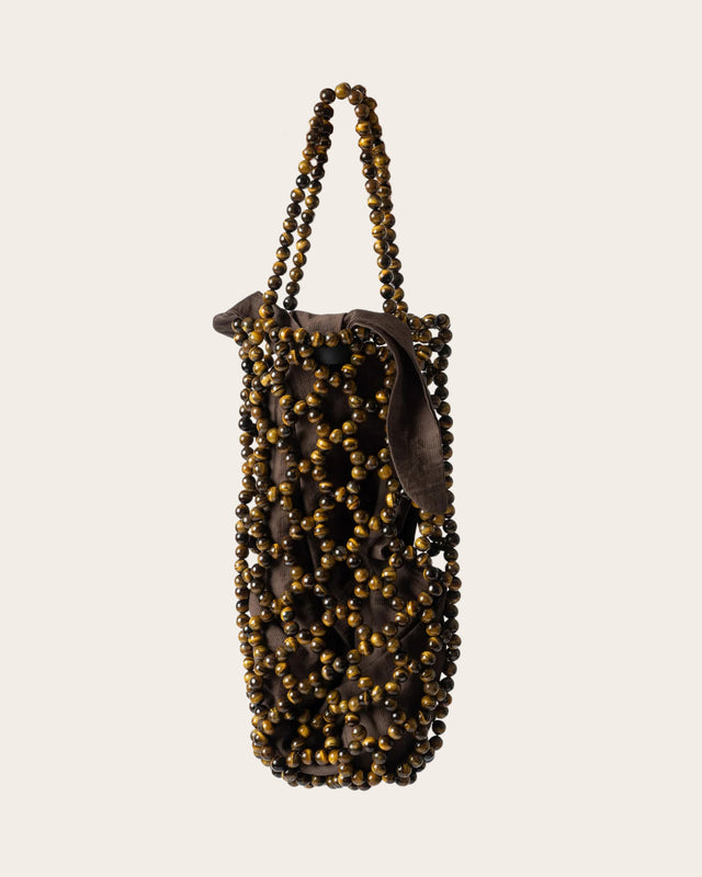 Handmade Beaded Bag Ojo De Tigre