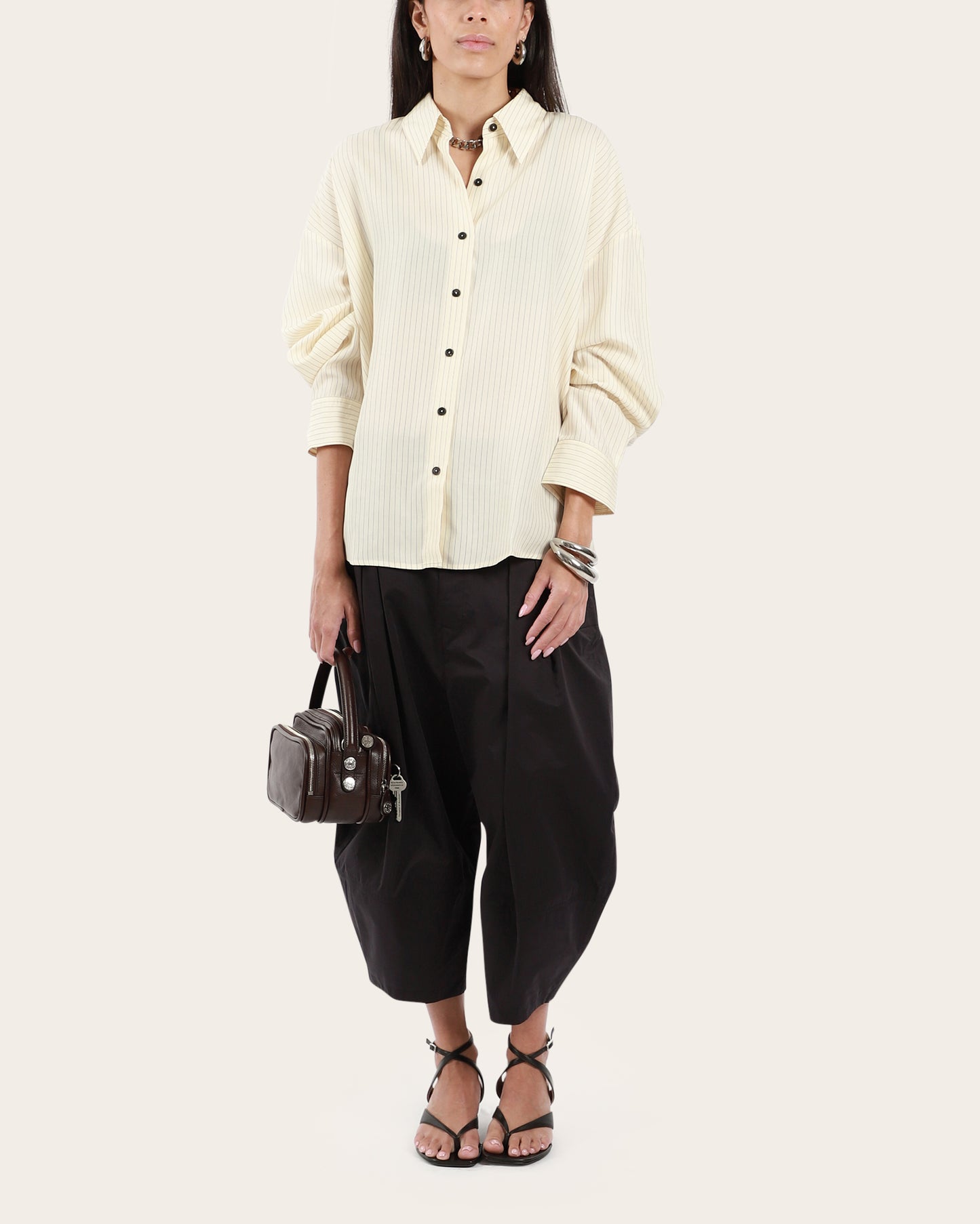 Oversized Pencil Striped Shirt