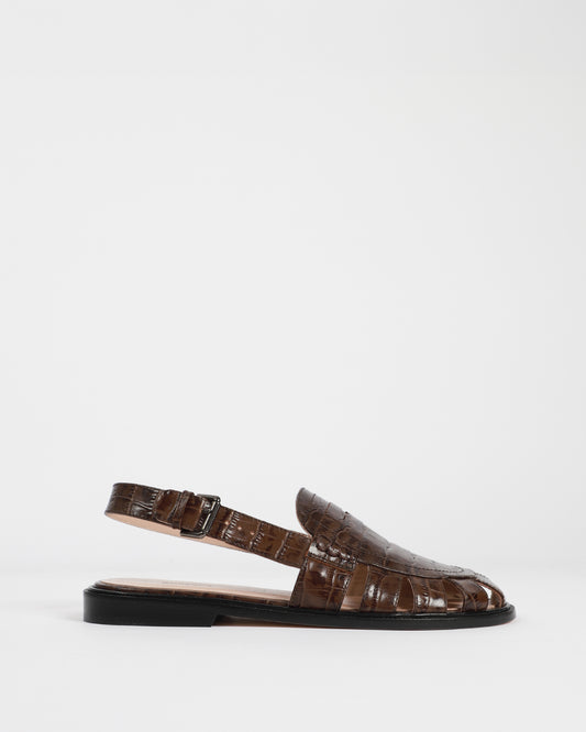 Slingback Loafer Crocodile