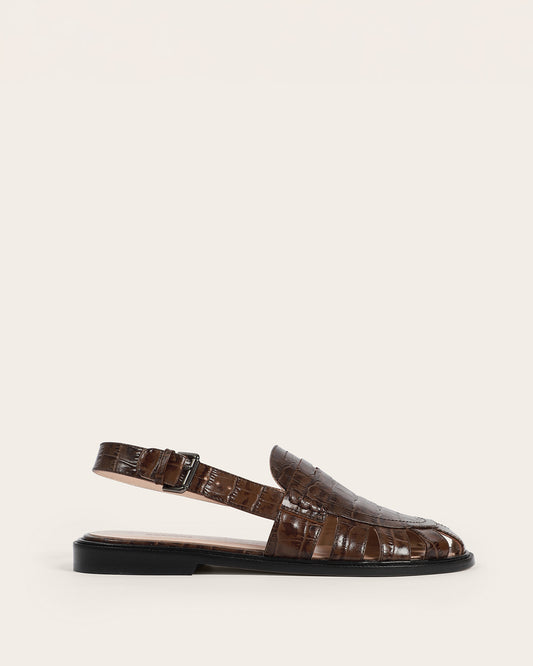 Slingback Loafer Crocodile