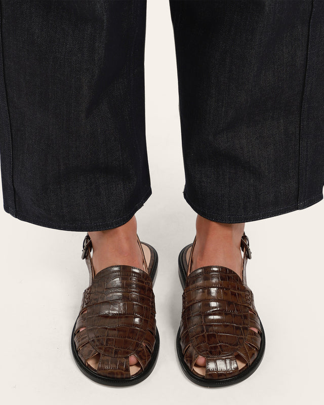 Slingback Loafer Crocodile