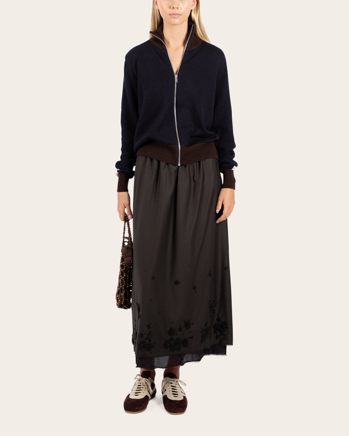 Tailored Embellished Skirt