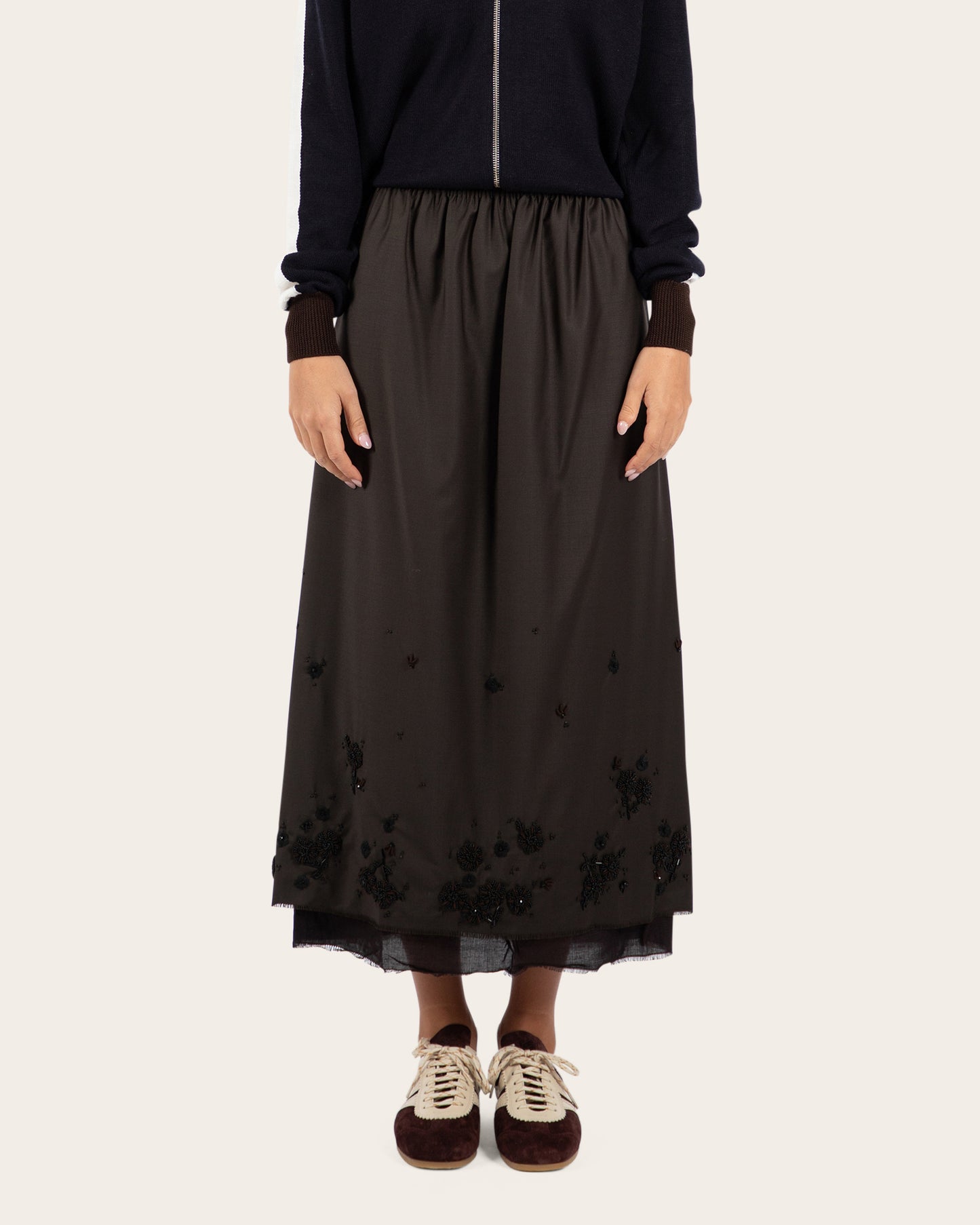 Tailored Embellished Skirt