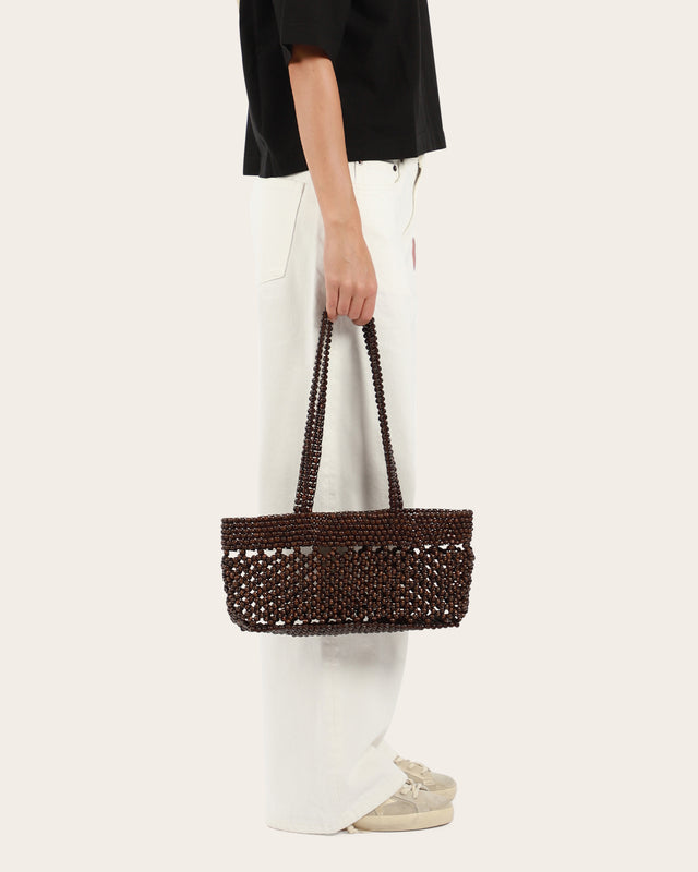 Wooden Beads Mini Bag