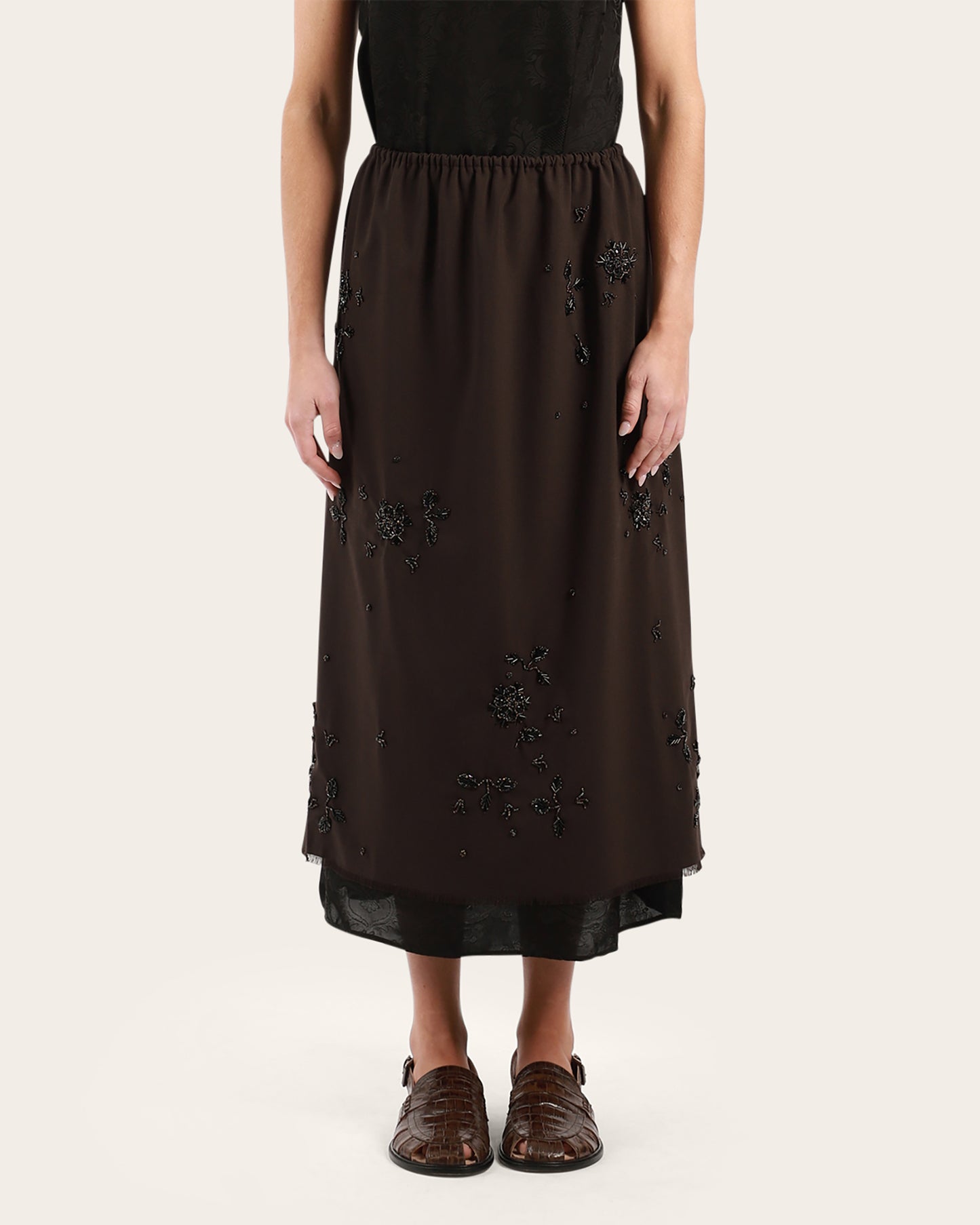 Embellished Tailoring Skirt