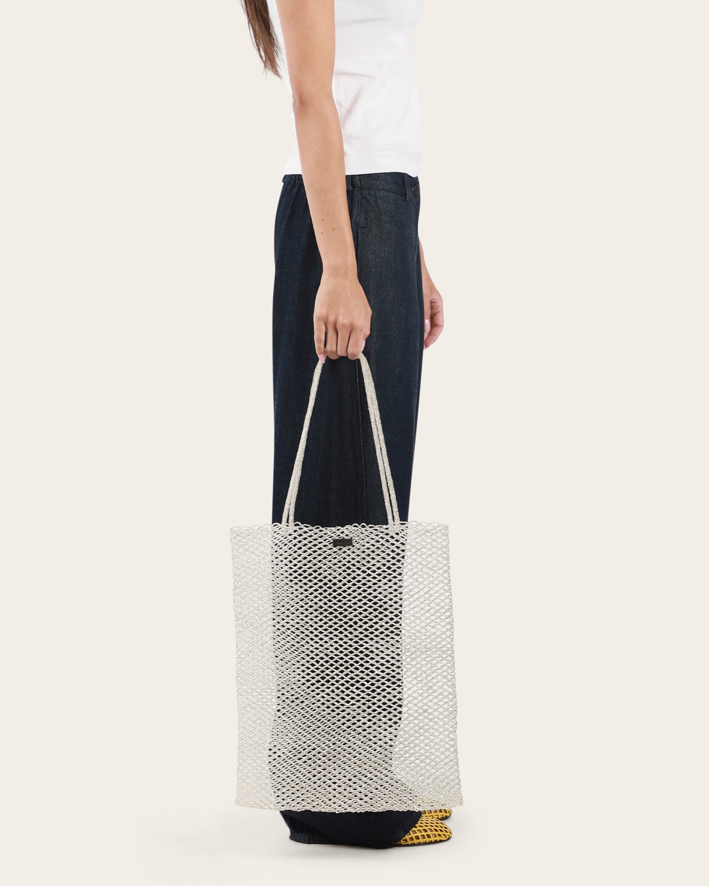 Handmade Beaded Tote Bag