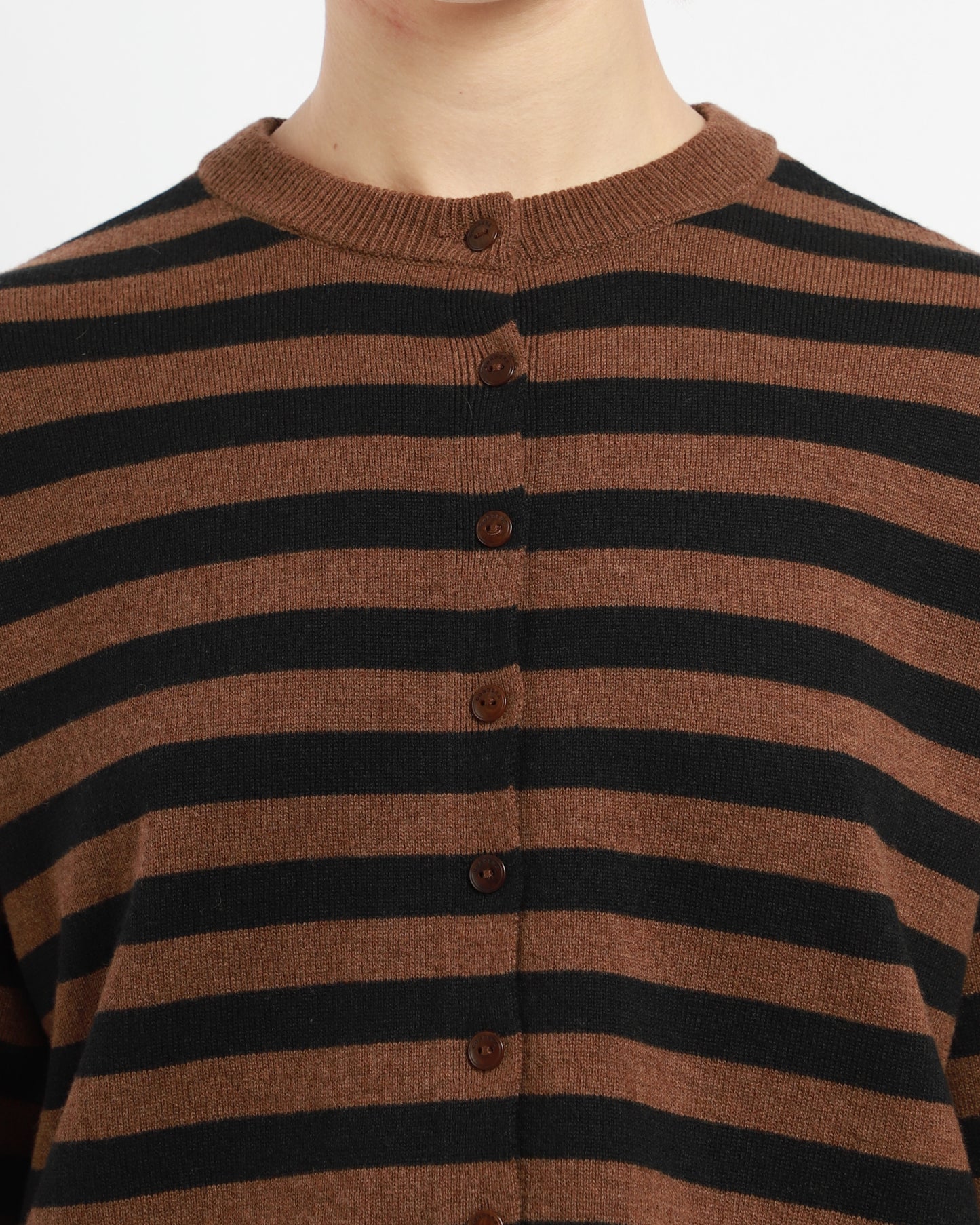 Merino Wool Stripe Cardigan