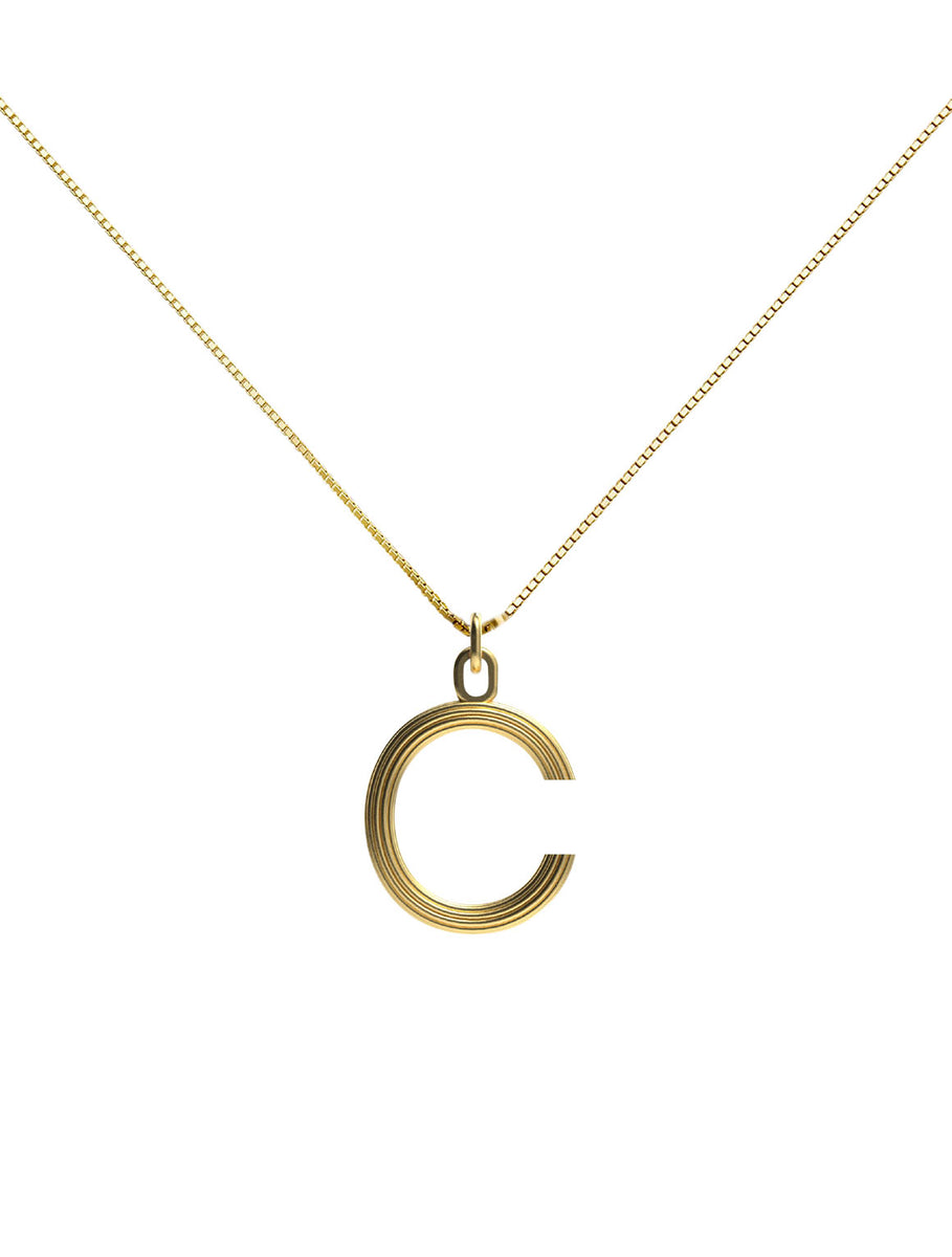 Circle letter deals necklace