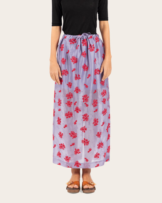 Embroidered Midi Skirt