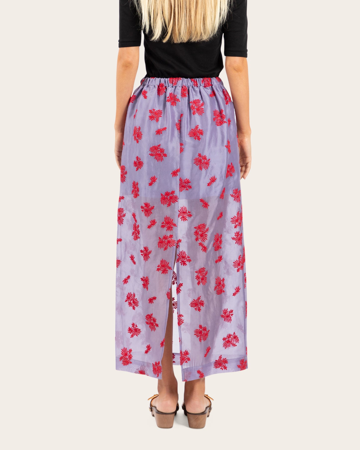 Embroidered Midi Skirt