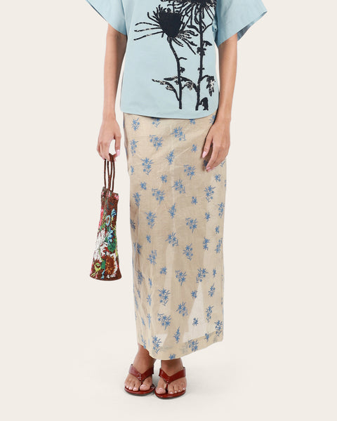 Embroidered Paper Skirt