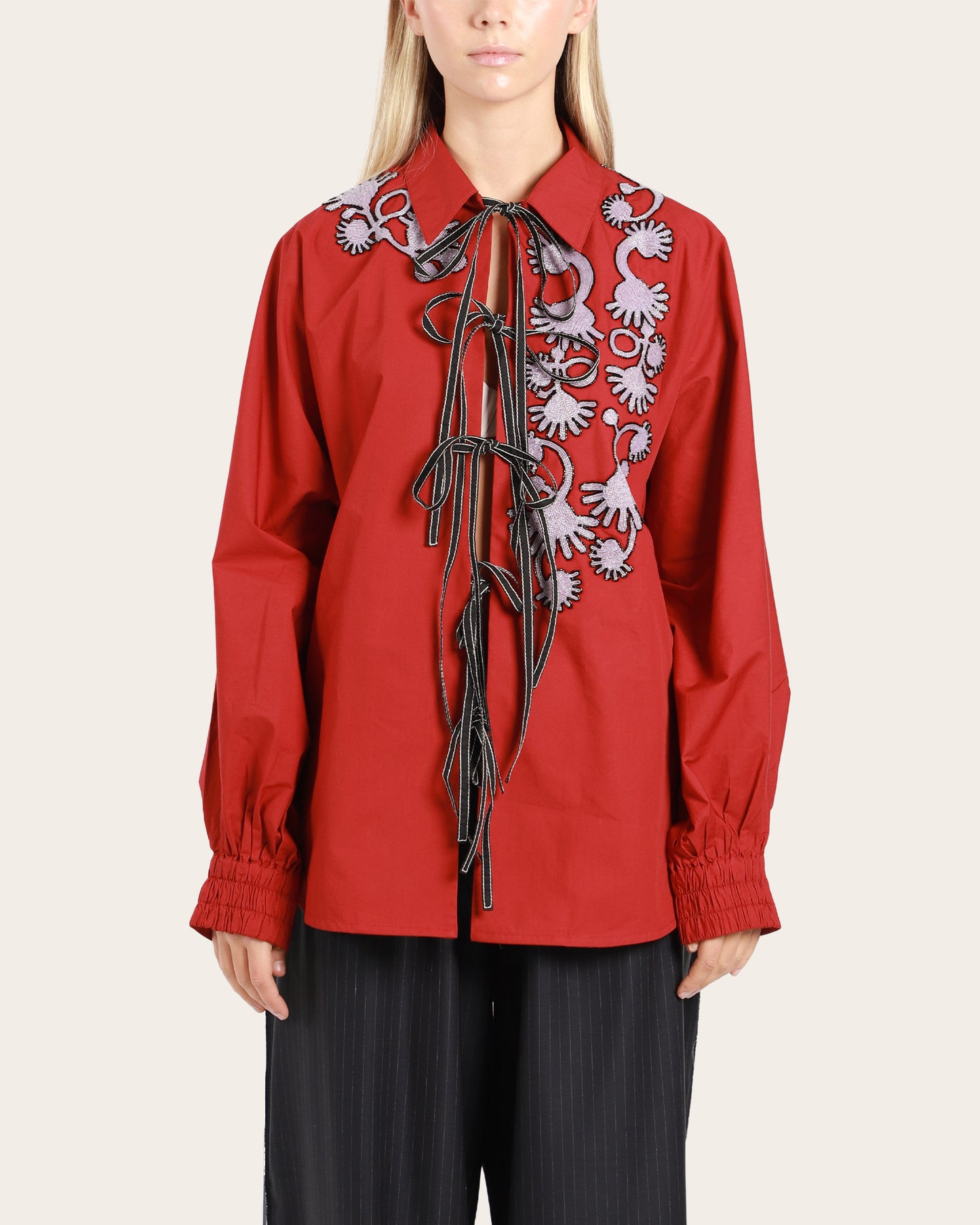 Tie Up Batwing Shirt