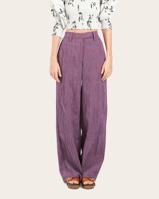 Wide-Leg Bonded Pants