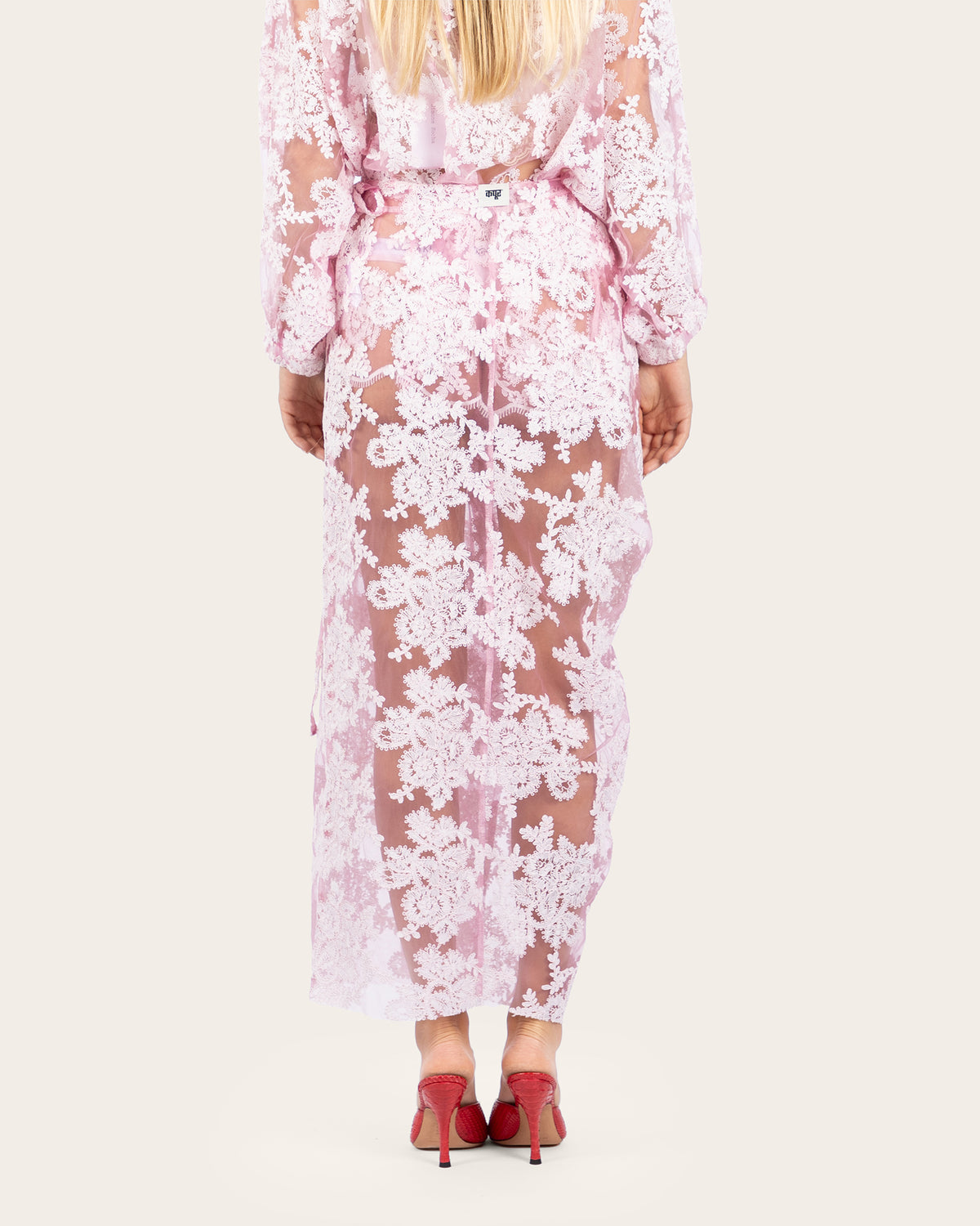 Asymmetric Wrap Lace Skirt