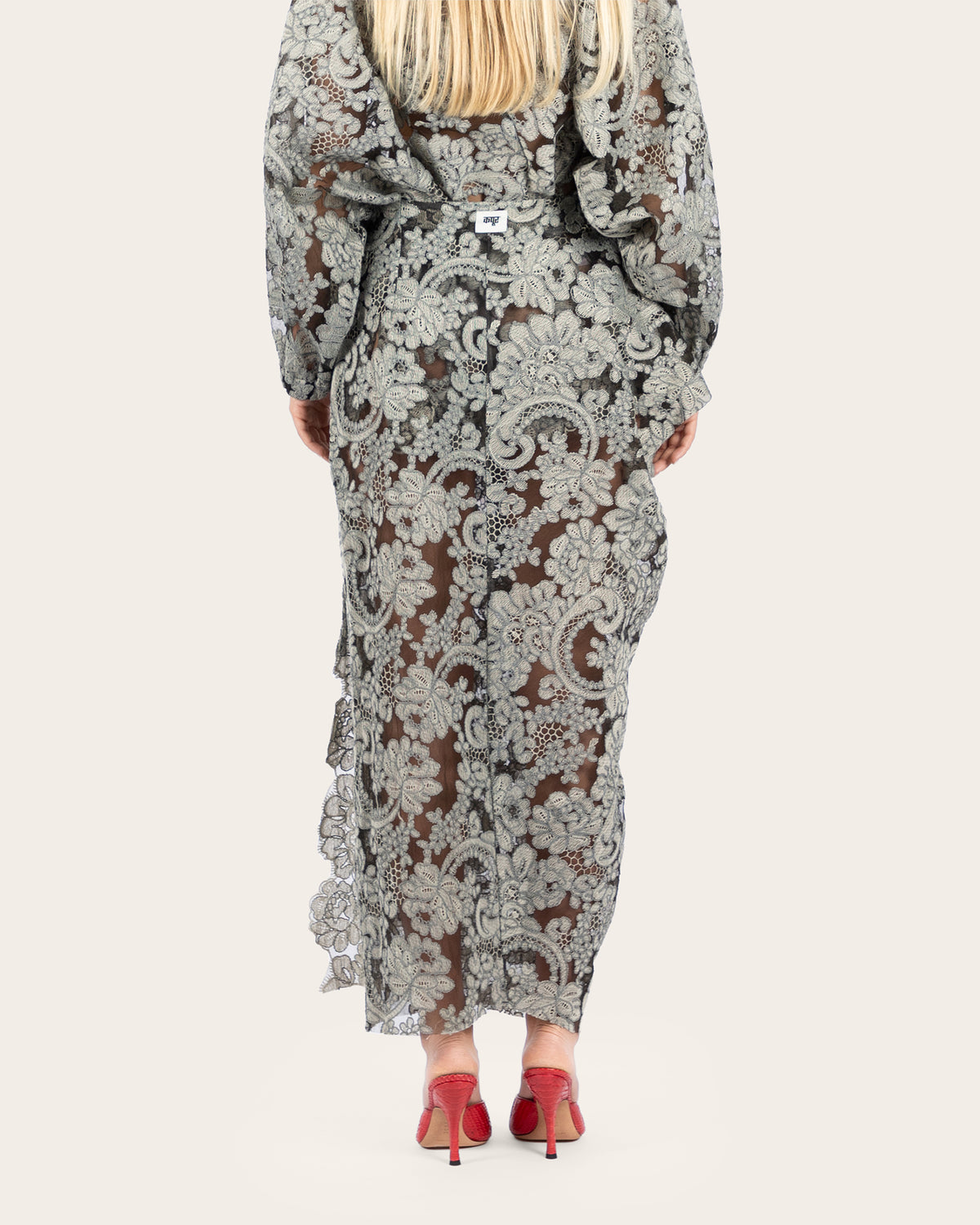 Asymmetric Wrap Lace Skirt