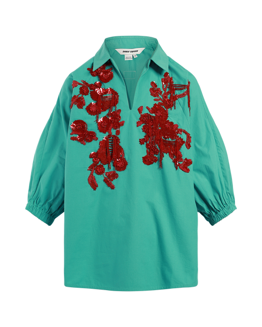 Bouquet Polo Batwing Shirt