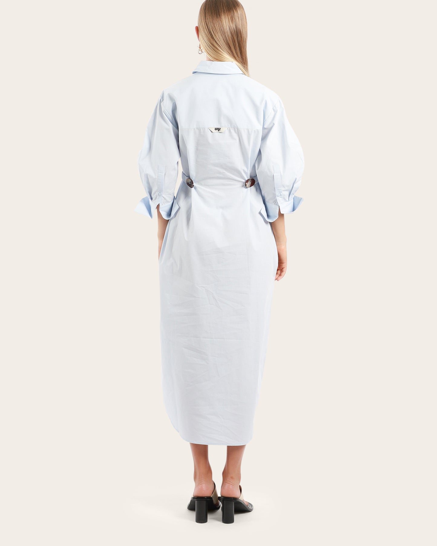 Button Belted Dress