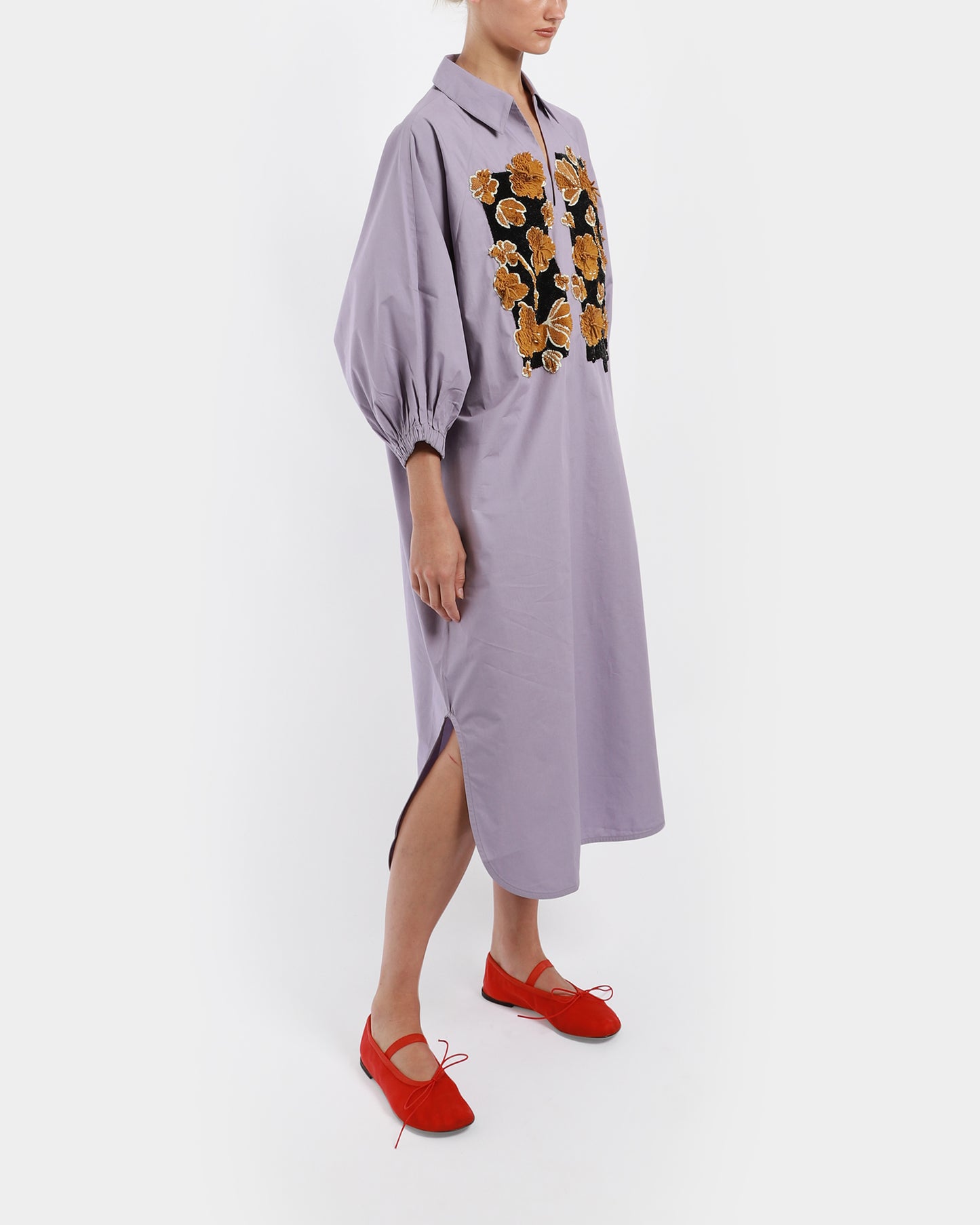 Double Fresco Batwing Dress