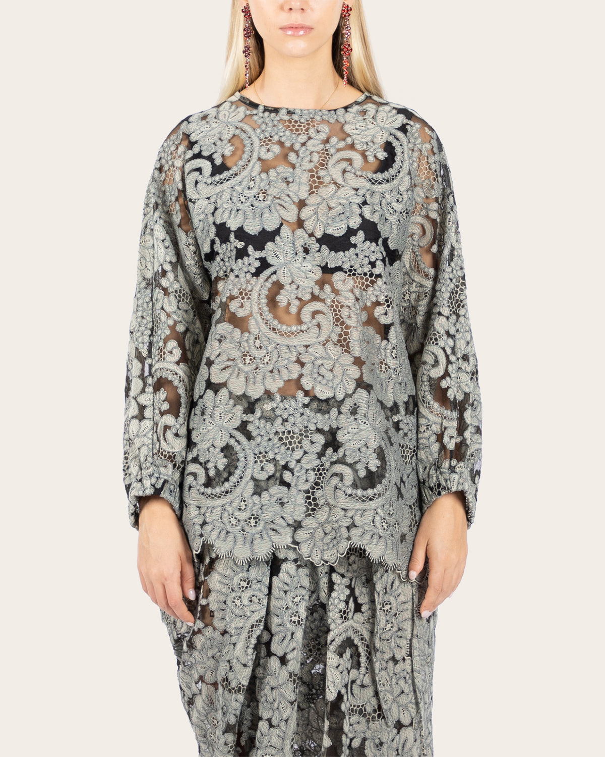 Lace Batwing Top