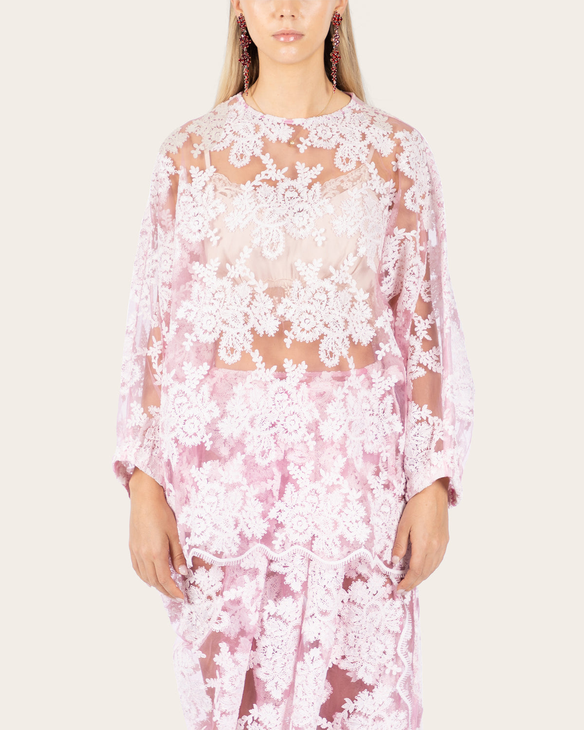 Lace Batwing Top