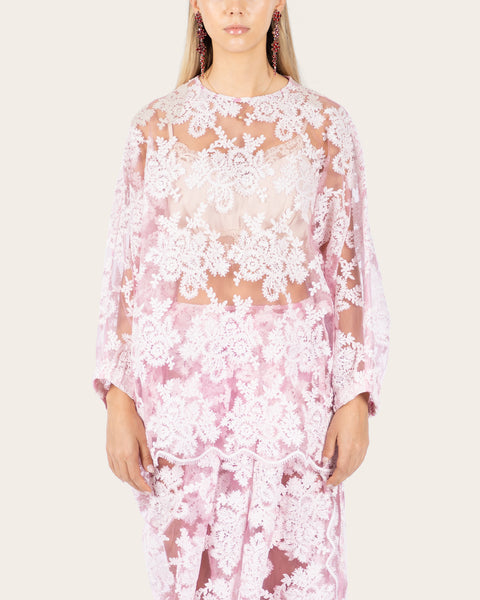 Lace Batwing Top