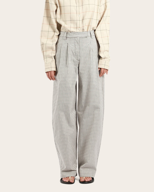Pleated Barrel Pants